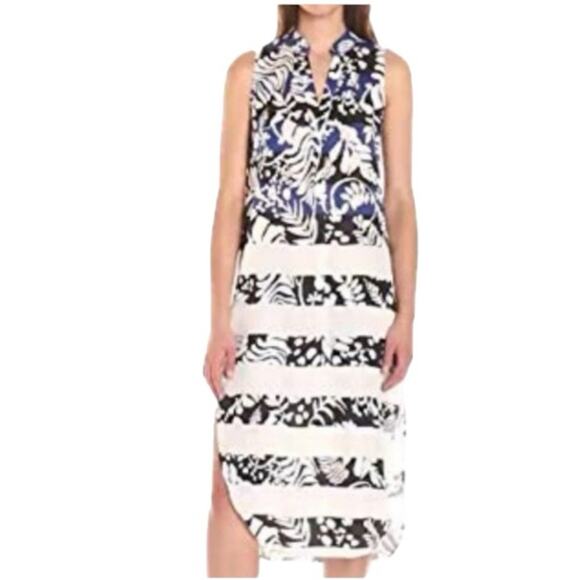 Mara Hoffman Anguilla Tropical Print Tencel Shirtdress Size Medium - Picture 16 of 16